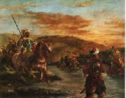 Eugene Delacroix Fording a Stream in Morocco oil painting reproduction